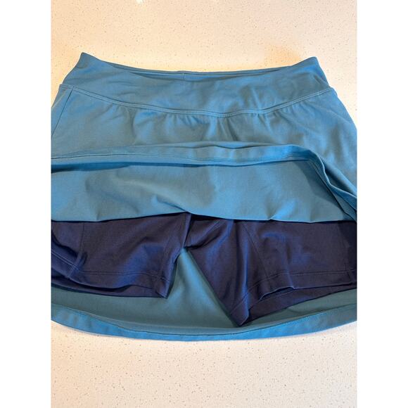 Title Nine Dream On Skort Skirt in Teal Women's Medium - Picture 3 of 5